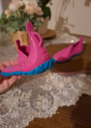 Kız Çocuk Renkli Pembe Kaydırmaz Ayakkabı - Görsel 4