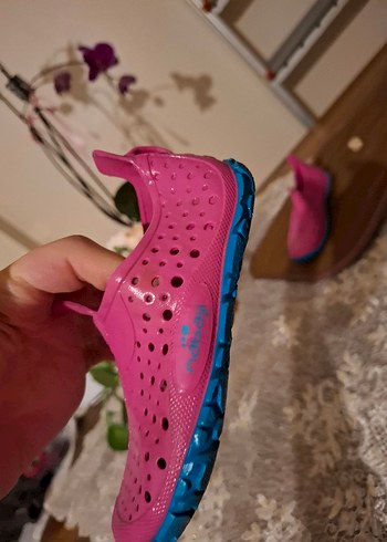 Kız Çocuk Renkli Pembe Kaydırmaz Ayakkabı - Görsel 2