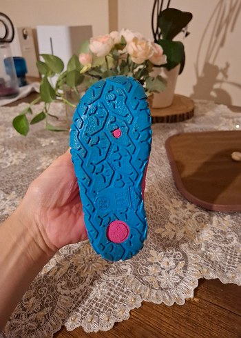 Kız Çocuk Renkli Pembe Kaydırmaz Ayakkabı - Görsel 7