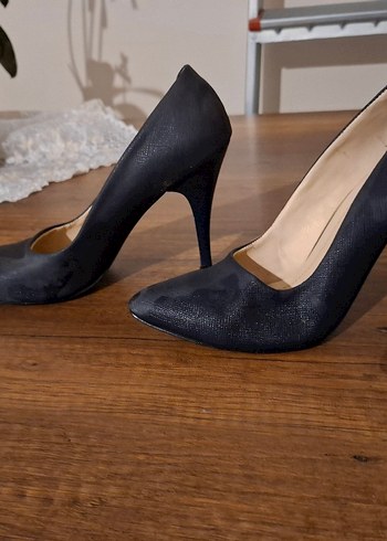 Siyah Stiletto Topuklu Kadın Ayakkabı - Görsel 2