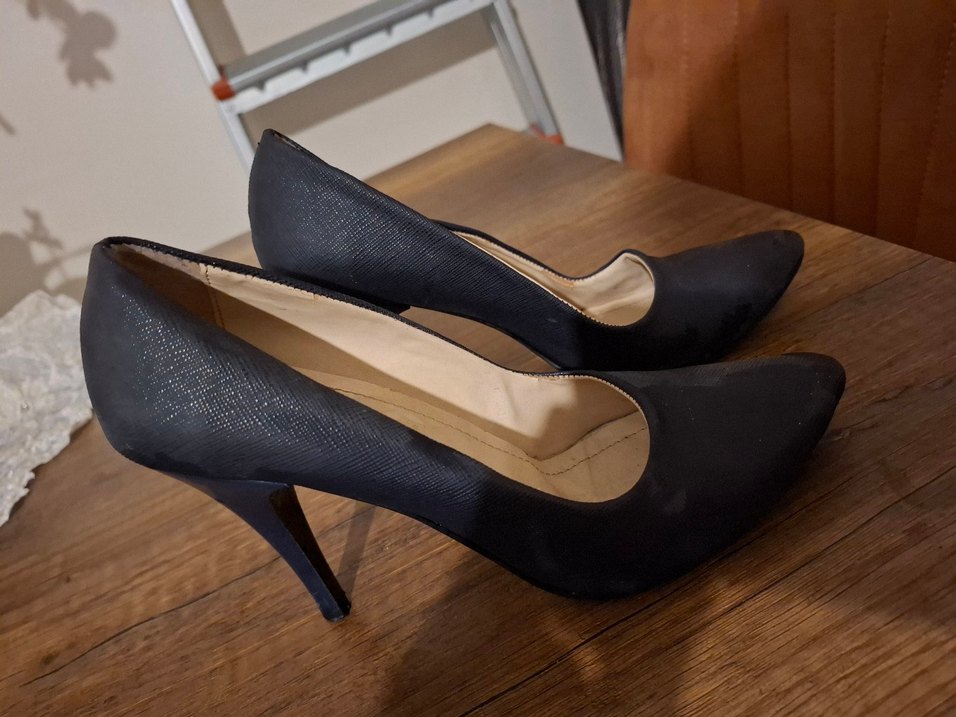 Siyah Stiletto Topuklu Kadın Ayakkabı - Görsel 4