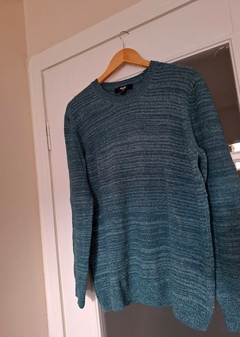 Mavi Triko Yün Kadın Kazak - Görsel 2