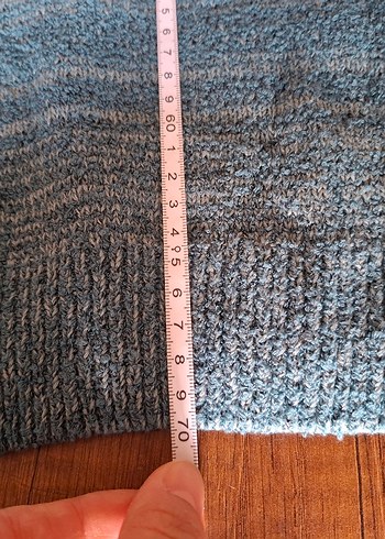 Mavi Triko Yün Kadın Kazak - Görsel 6