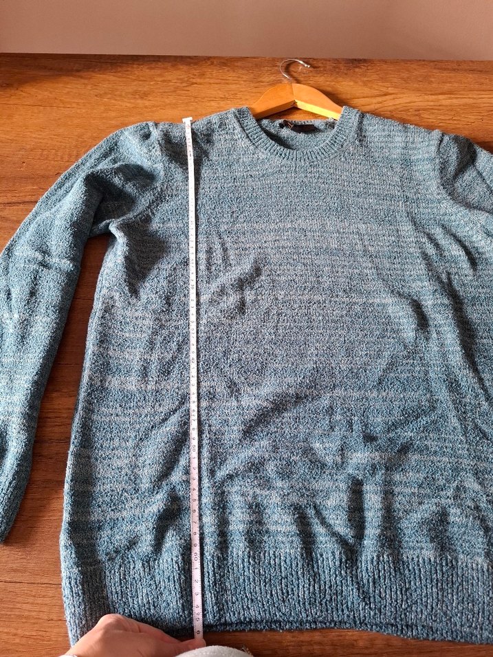 Mavi Triko Yün Kadın Kazak - Görsel 3