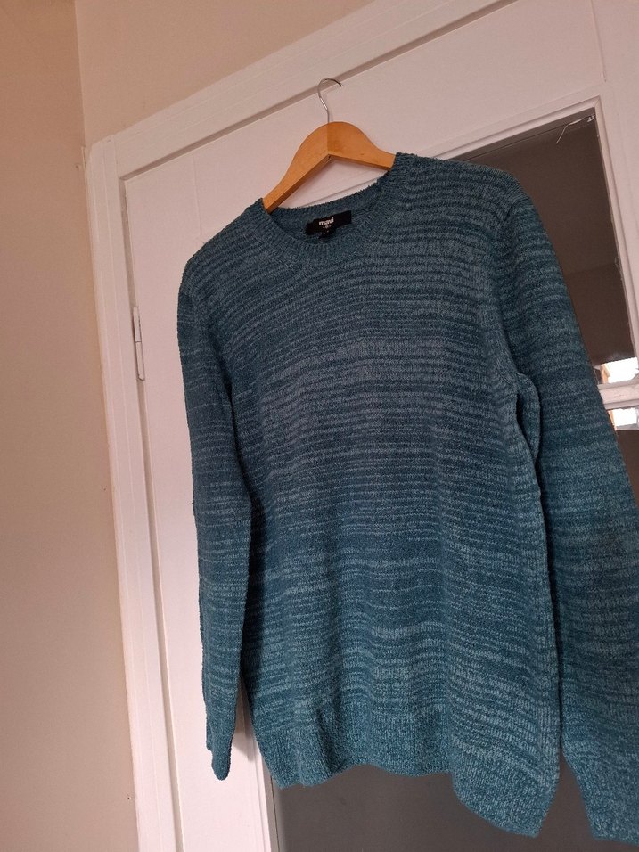 Mavi Triko Yün Kadın Kazak - Görsel 2