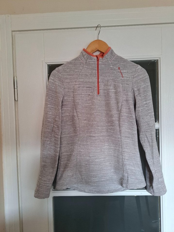 Kadın Gri Fermuarlı Yüksek Yakalı Sweatshirt - Görsel 5