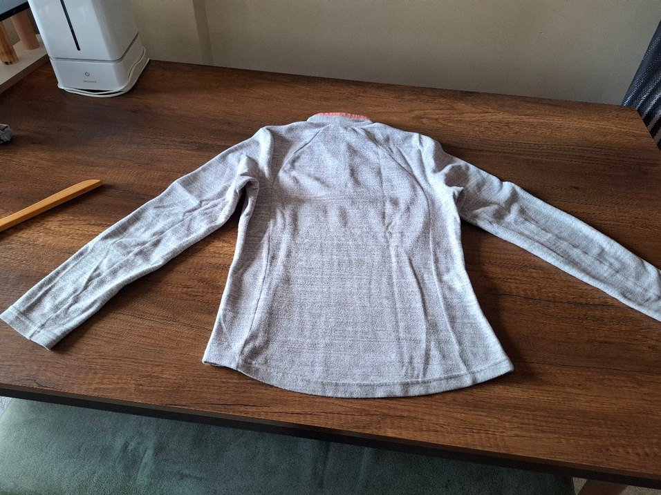 Kadın Gri Fermuarlı Yüksek Yakalı Sweatshirt - Görsel 4