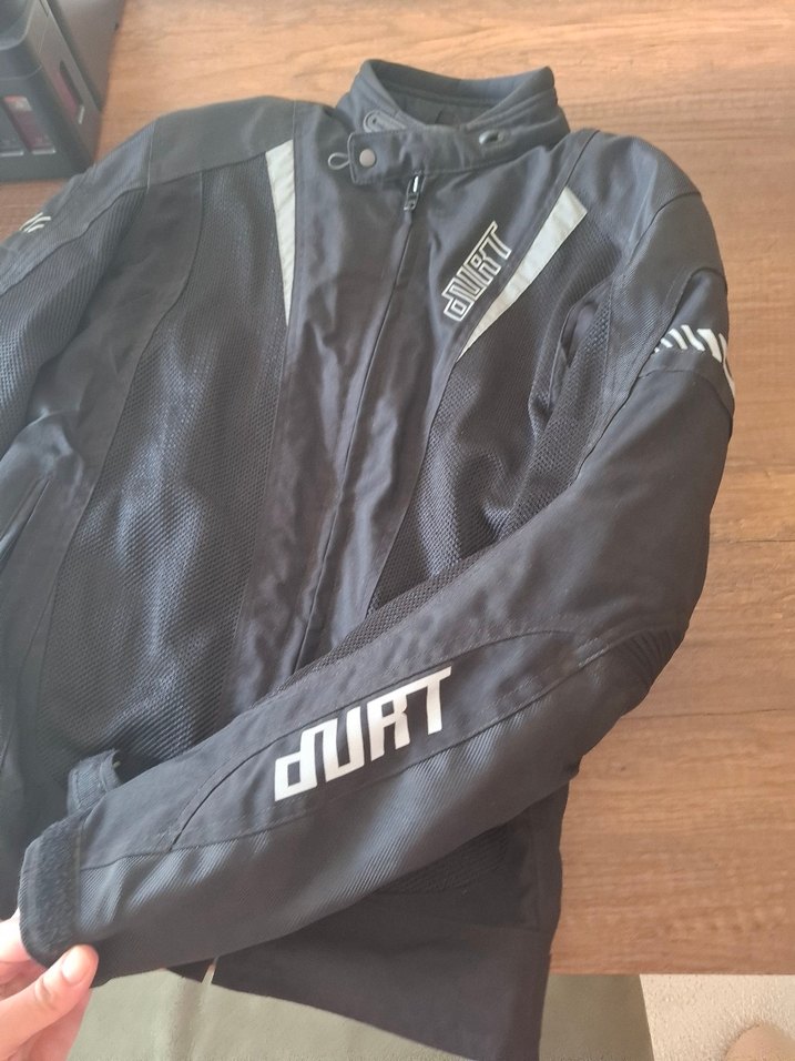 Durt Marka Siyah Erkek Deri motosiklet Ceketi - Görsel 5