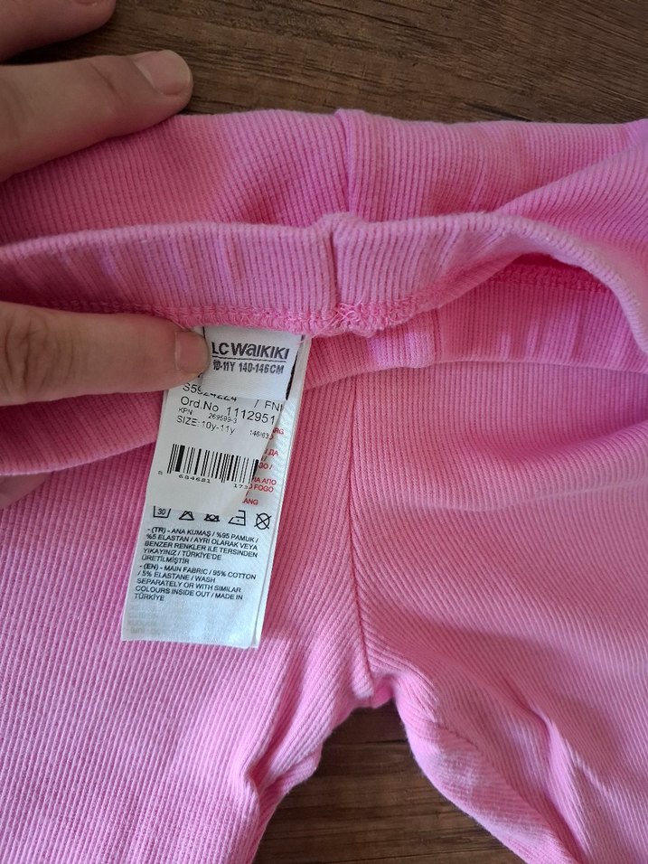 Kız Çocuk Pembe Dar Kesim Tayt - Görsel 3