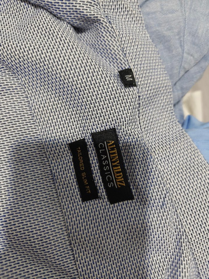 Gri Keten Uzun Kollu Erkek Gömlek Altınyıldız - Görsel 3