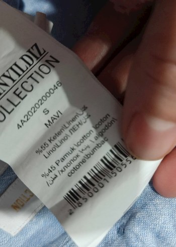 Gri Keten Erkek Gömlek Uzun Kollu - Görsel 4