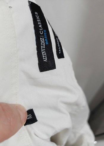 Gri Salaş Beyaz Keten Erkek Gömlek m beden - Görsel 2