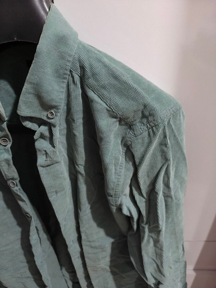 Gri Keten Erkek Uzun Kollu Gömlek - Görsel 2