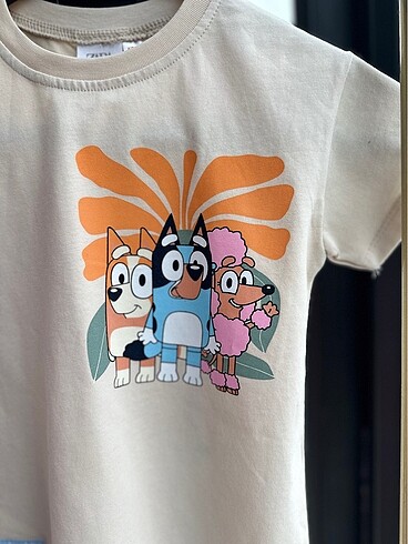 6 Yaş Beden mavi Renk Bluey takım