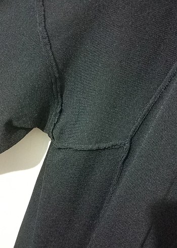 Siyah Uzun Kollu Salaş Uzun hırka - Görsel 4