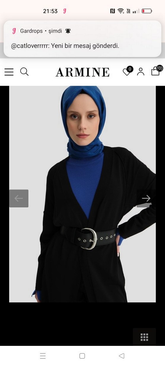 Siyah Uzun Kollu Salaş Uzun hırka - Görsel 5