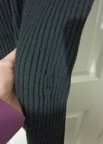 Uzun siyah Triko Kadın Elbise - Görsel 3