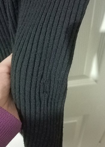 Uzun siyah Triko Kadın Elbise - Görsel 4