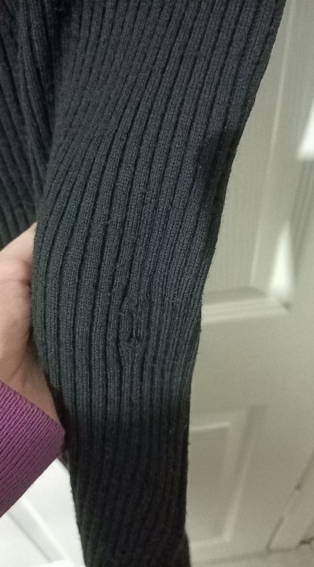 Uzun siyah Triko Kadın Elbise - Görsel 4