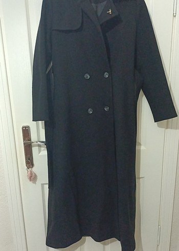 Kemerli Siyah Uzun Kaban - Görsel 4