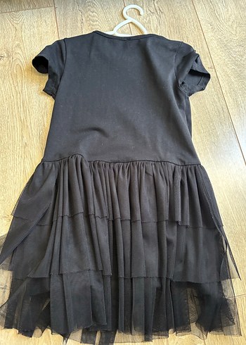Kız Çocuk Tütülü Siyah Elbise - Görsel 5