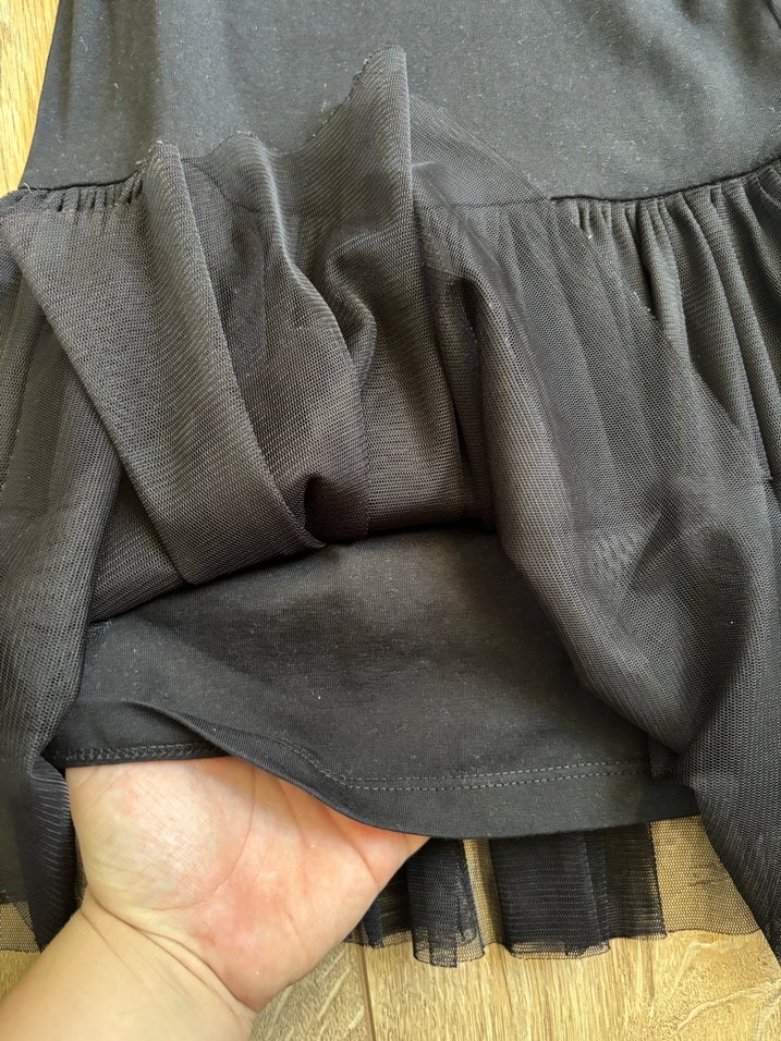 Kız Çocuk Tütülü Siyah Elbise - Görsel 4