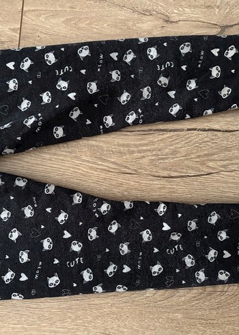 Kız Çocuk Siyah Desenli Tayt - Görsel 5