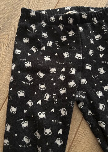 Kız Çocuk Siyah Desenli Tayt - Görsel 2