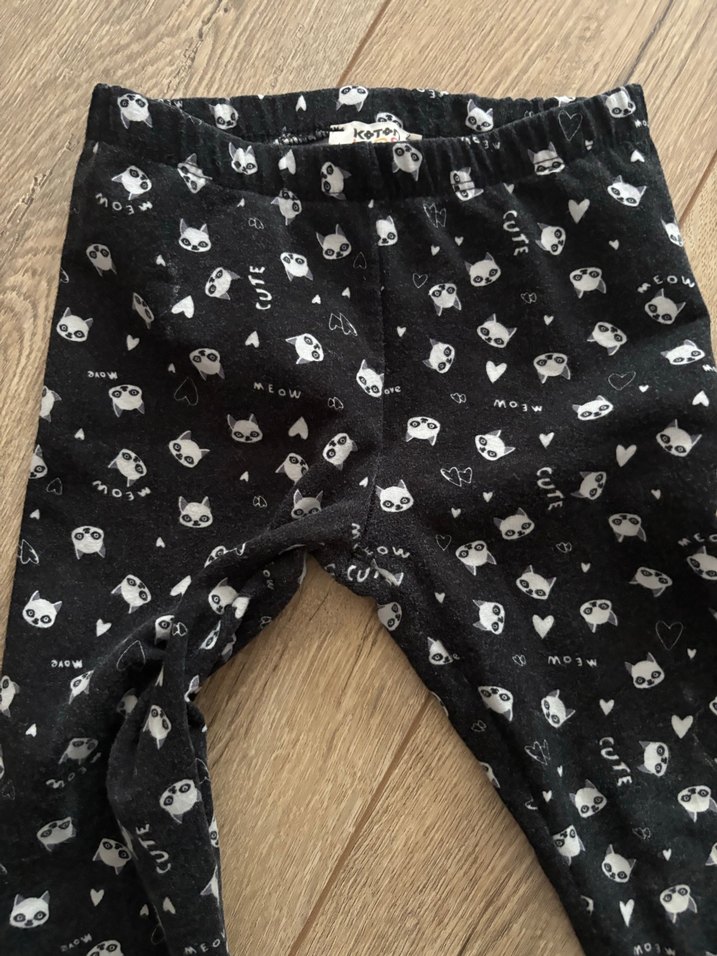 Kız Çocuk Siyah Desenli Tayt - Görsel 3