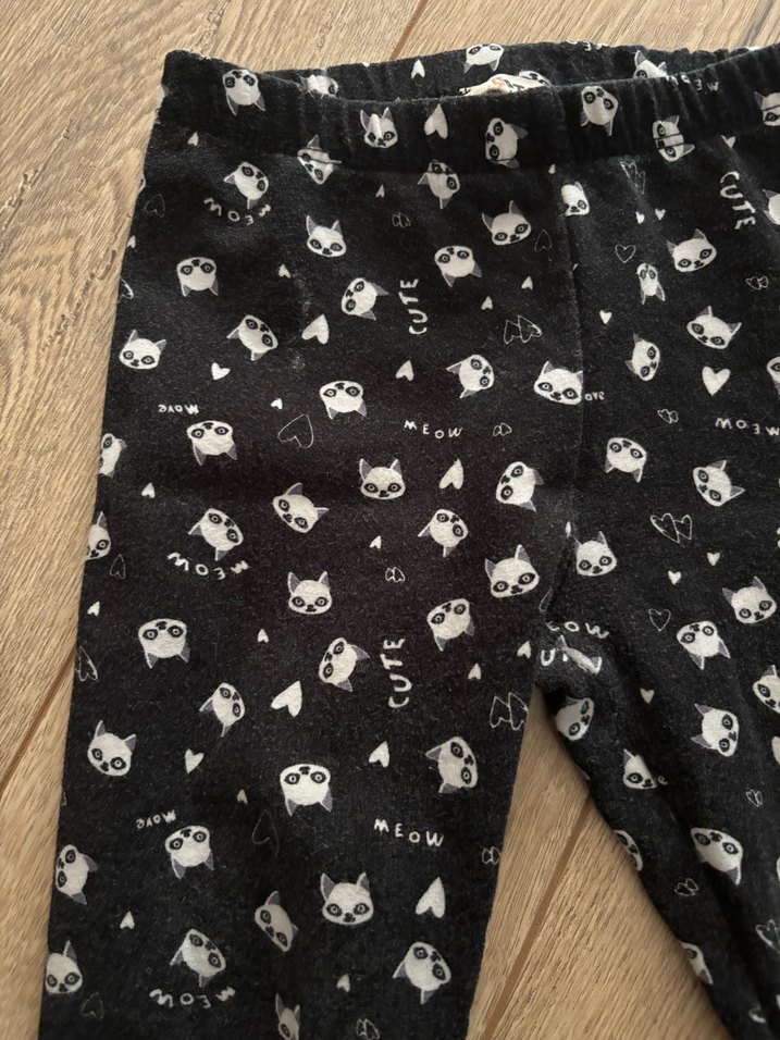 Kız Çocuk Siyah Desenli Tayt - Görsel 2