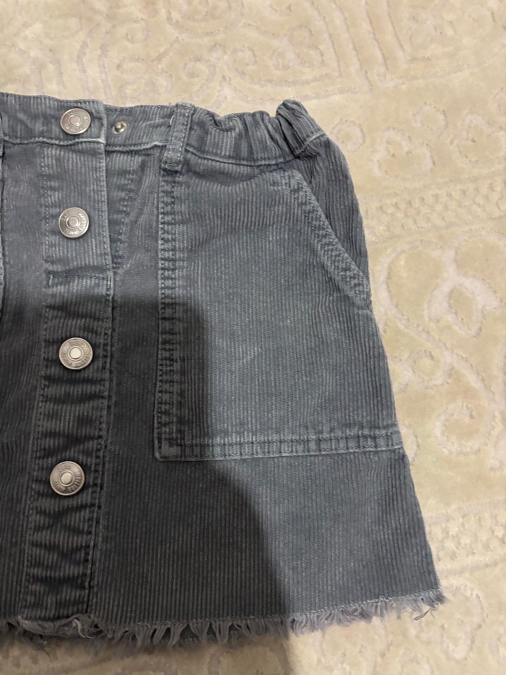 Zara Kadife Fitilli Etek - Görsel 4