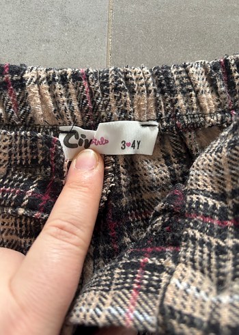 Düğmeli Kareli Kadın Mini Şort - Görsel 4