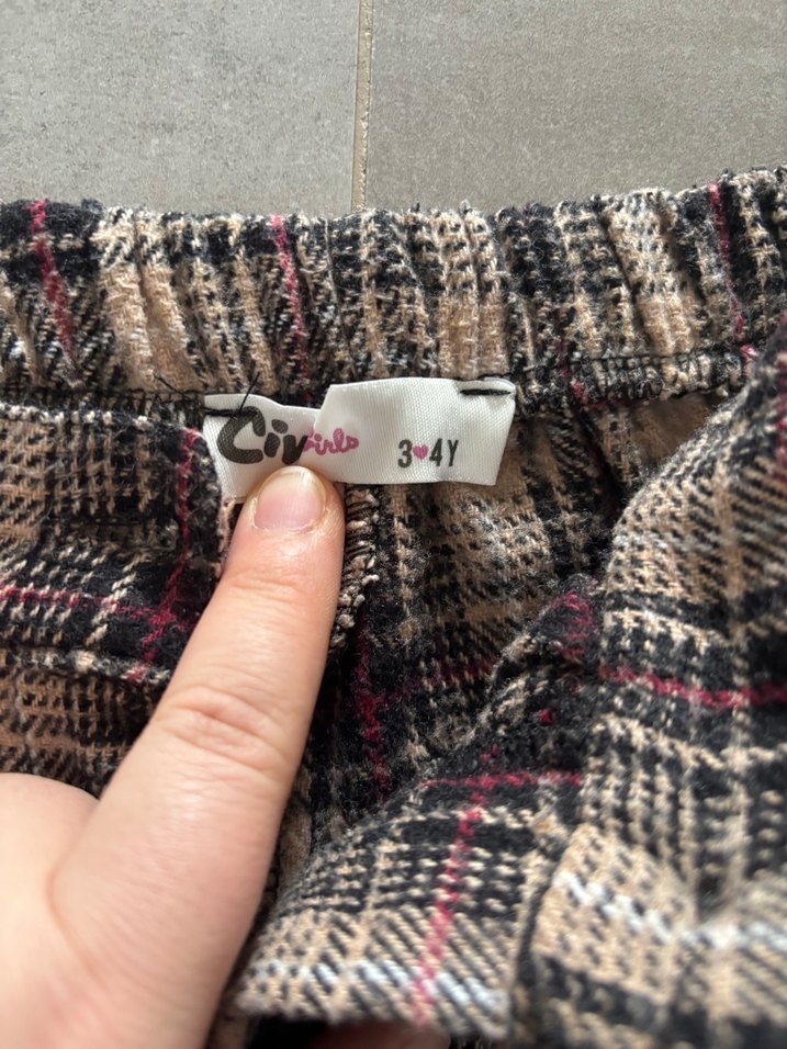 Düğmeli Kareli Kadın Mini Şort - Görsel 4