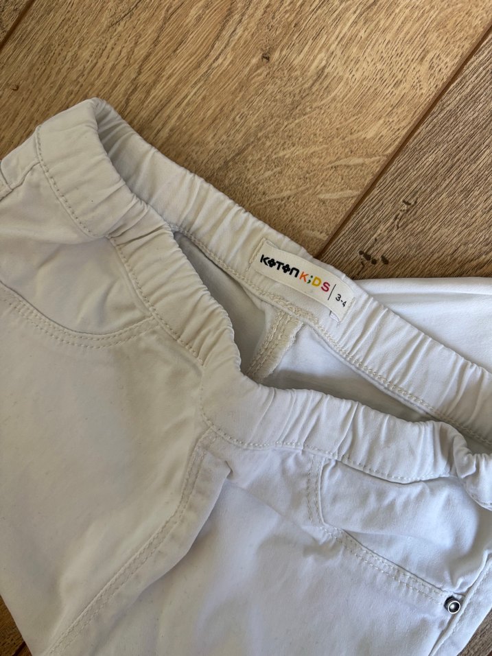 Kırık Beyaz Denim Pantolon - Görsel 3