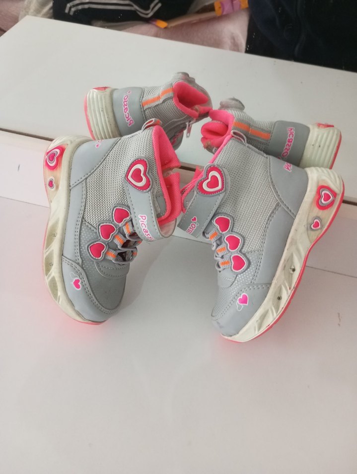 Picas Kız Çocuk Gri Pembe Spor Ayakkabı - Görsel 2