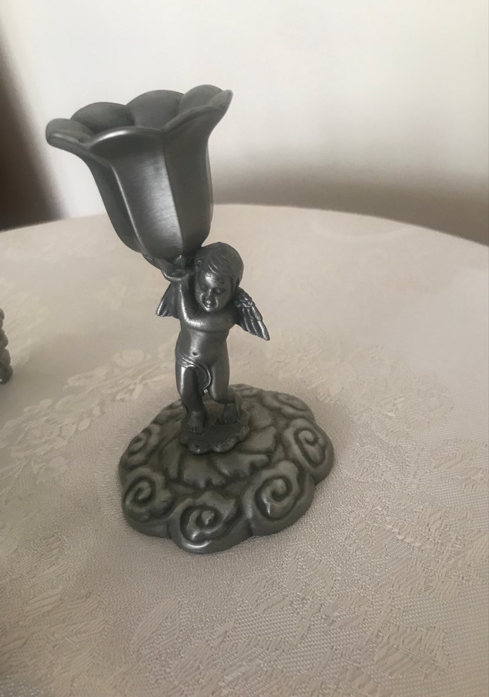 Eski zaman antik gümüş şekerlik şamdanlar mumluk - Görsel 5