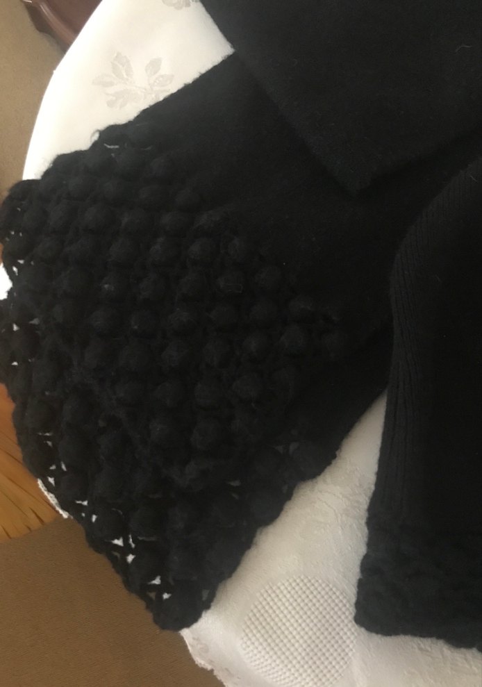 Siyah Örgü Kadın  bere atkı eldiven takımı - Görsel 2