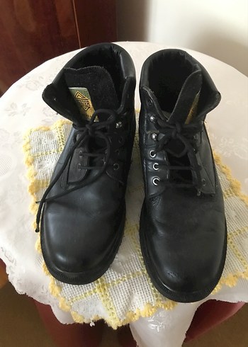 Siyah deri Erkek Bağcıklı  kışlık bot - Görsel 7