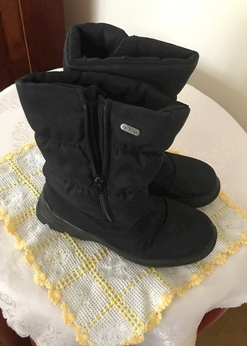 Siyah Kadın kar Çizmesi yandan fermuarlı - Görsel 5