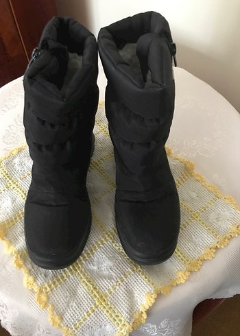 Siyah Kadın kar Çizmesi yandan fermuarlı - Görsel 3