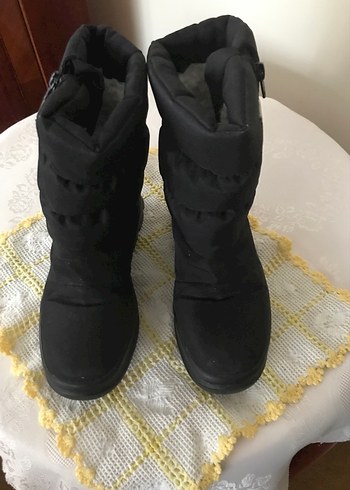 Siyah Kadın kar Çizmesi yandan fermuarlı - Görsel 2