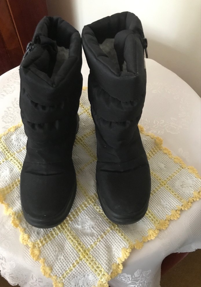 Siyah Kadın kar Çizmesi yandan fermuarlı - Görsel 3