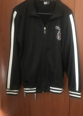 Siyah Fermuarlı  Beşiktaş kartal yuvası orjinal Spor Ceket - Görsel 9
