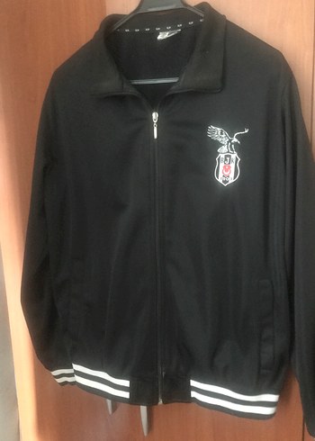 Siyah Fermuarlı  Beşiktaş kartal yuvası orjinal Spor Ceket - Görsel 3