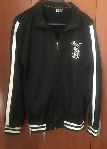 Siyah Fermuarlı  Beşiktaş kartal yuvası orjinal Spor Ceket - Görsel 12