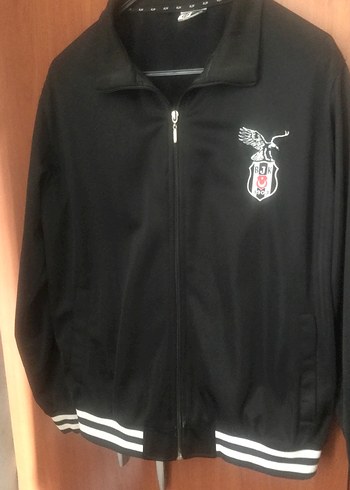 Siyah Fermuarlı  Beşiktaş kartal yuvası orjinal Spor Ceket - Görsel 2
