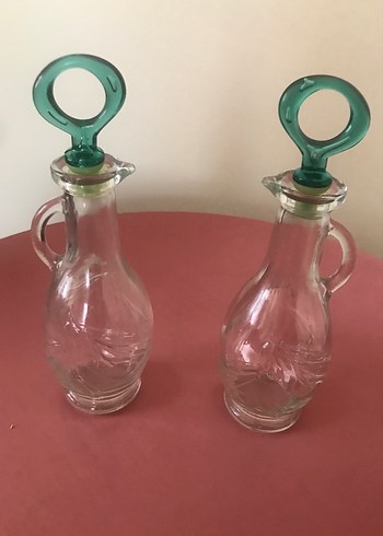 Yeşil Kulplu Cam Yağlık ve Sirkelik - Görsel 6