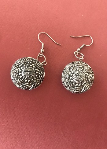 Bohem Gri Boncuklu Midi Küpe - Görsel 3