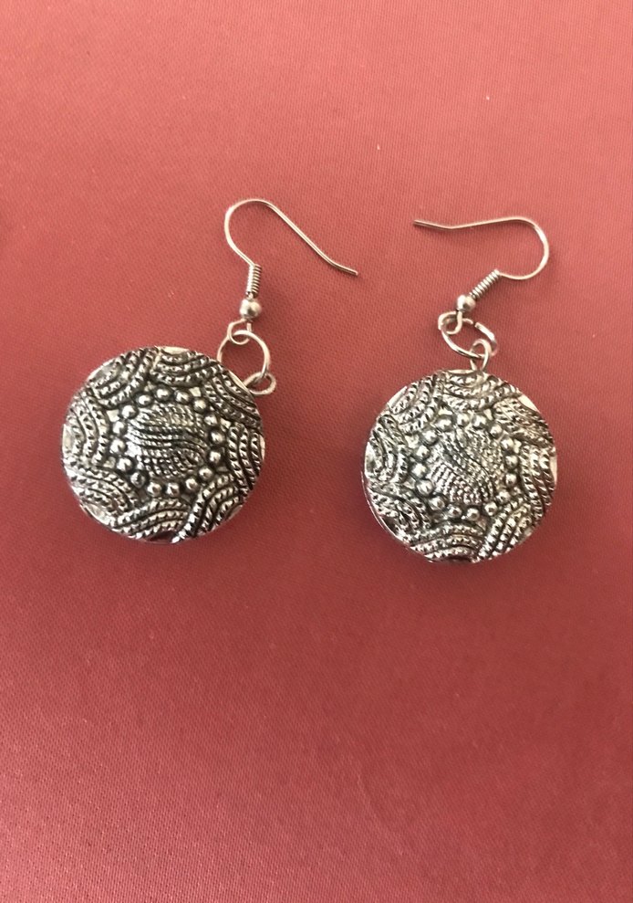 Bohem Gri Boncuklu Midi Küpe - Görsel 3