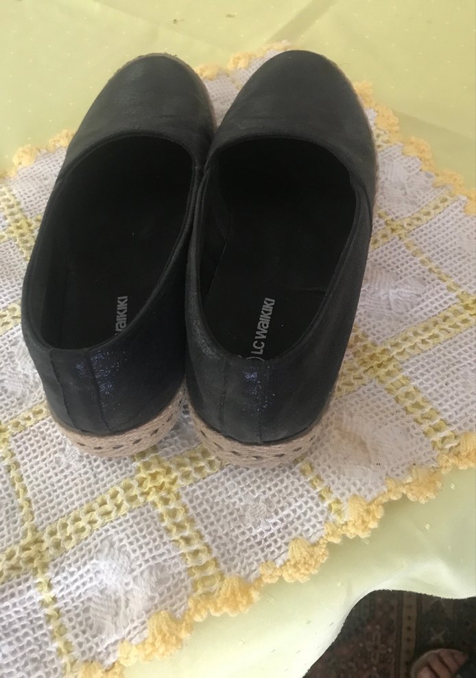 Siyah Dolgu Topuk Kadın Espadril - Görsel 3